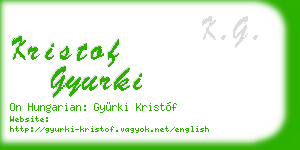 kristof gyurki business card